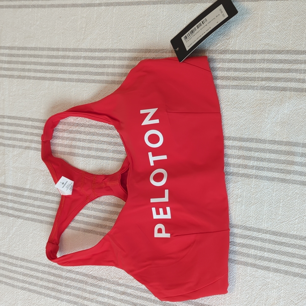 Peloton Lululemon Strong Identity Bra Red